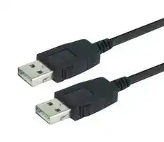 CAUZALAL-03M: USB Cable, Type A Plug to Type A Plug, 300 mm, 11.8 ft, USB 2.0, Black