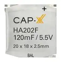 HA202F: Supercapacitor, Prismatic Ultra Thin, 0.12 F, 5.5 V, Solder, ± 20%
