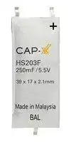 HS230F: Supercapacitor, Prismatic Ultra Thin, 1.2 F, 5.5 V, Solder, ± 20%