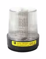 44600201: Beacon, LED, Orange, Flashing, 24VDC, 100VAC, IP67, 76mm Dia., 95mm Height