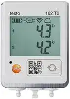 TESTO 162 T2: Data Logger, Temperature, 2 Channel, 10K Samples, USB, Wi-Fi, LED