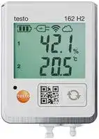TESTO 162 H2: Data Logger, Temperature & Humidity Probe, 1 Channel, 10K Samples, USB, Wi-Fi, LED