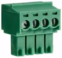 CTBP92HD/4: Pluggable Terminal Block, 3.5 mm, 4 Ways, 28AWG to 16AWG, 1 mm², Clamp, 8 A