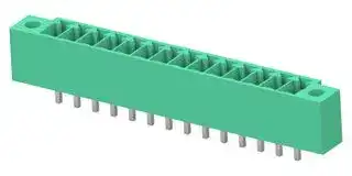 1-2842482-4: Terminal Block, 1Row, Green, w/ Flange, Header, 3.5 mm, 14 Ways, 8 A, 300 V, Through Hole Vertical