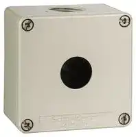 XAPG19201: Control Station Enclosure, 30mm, Zinc Alloy, 1 Holes, 22 mm, Grey, 80 mm, 80 mm