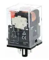 MKS2P  DC24: Power Relay, DPDT, 24 VDC,10 A, MK-S Series, Socket, Non Latching