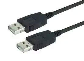 CAUZALAL-05M: USB Cable, Type A Plug to Type A Plug, 500 mm, 19.7 ft, USB 2.0, Black