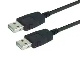 CAUZALAL-2M: USB Cable, Type A Plug to Type A Plug, 2 m, 6.6 ft, USB 2.0, Black