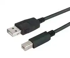 CAUZALB-03M: USB Cable, Type A Plug to Type B Plug, 300 mm, 11.8 ft, USB 2.0, Black
