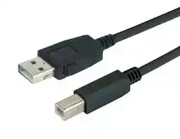 CAUZALB-05M: USB Cable, Type A Plug to Type B Plug, 500 mm, 19.7 ft, USB 2.0, Black