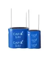 GY25R56E14S474RN: Supercapacitor, Dual Cell, 0.47 F, 5.5 V, Radial Leaded, -20%, +50%, 8.8 mm, 1000 hours @ 70°C