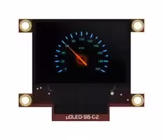 UOLED-96G2-AR: Graphic OLED, 96 x 64 Pixels, RGB, 5V, UART, TTL, 32.7mm x 26.7mm, -30 °C