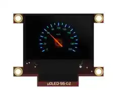UOLED-96G2-AR: Graphic OLED, 96 x 64 Pixels, RGB, 5V, UART, TTL, 32.7mm x 26.7mm, -30 °C