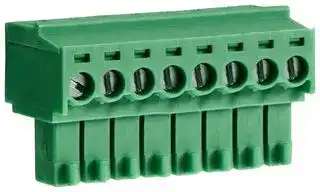 CTBP92HD/8: Pluggable Terminal Block, 3.5 mm, 8 Ways, 28 AWG, 16 AWG, 1 mm², Clamp
