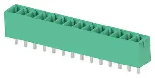 1-2842502-4: Terminal Block, 1Row, Green, Header, 3.81 mm, 14 Ways, 8 A, 300 V, Through Hole Vertical