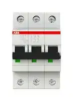 2CDS273001R0044: Thermal Magnetic Circuit Breaker, MCB, 3P, 25 kA, 230 V, 4 A