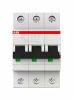 2CDS273001R0064: Thermal Magnetic Circuit Breaker, MCB, 3P, 25 kA, 230 V, 6 A