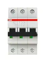 2CDS273001R0065: Thermal Magnetic Circuit Breaker, MCB, 3P, 25 kA, 230 V, 6 A