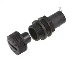 BK1-HTC-30M: Fuse Holder, Enclosed, Screw Knob, 6.3 A, 250 V, Screw, HTC Series