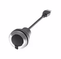 1.11.099.002/0010: USB Cable, IP65, USB Type A Receptacle to USB Type A Plug, 550 mm, 21.65 ", USB 3.0, Black