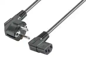 6ES7900-1AA00-0XA0: Power Cable, IEC, 3P R/A Male to 3P R/A Female, 230 VAC, 10 A, 3 m, Black, SIMATIC IPC Series, DE