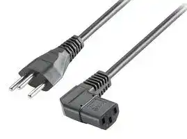 6ES7900-1CA00-0XA0: Power Cable, IEC, 3P Male to 3P R/A Female, 230 VAC, 10 A, 3 m, Black, SIMATIC IPC Series, CH