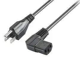 6ES7900-1DA00-0XA0: Power Cable, IEC, 3P Male to 3P R/A Female, 230 VAC, 10 A, 3 m, Black, SIMATIC IPC Series, USA