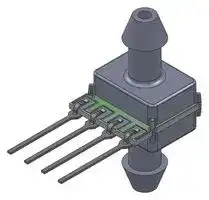 ELVH-001D-HAAH-C-NAA5: Pressure Sensor, 1 psi, Analogue, Differential, 5 VDC, Dual Axial Barbed, 2.7 mA