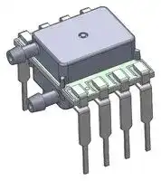 ELVH-001D-HRRD-C-N2A5: Pressure Sensor, 1 psi, I2C Digital, Differential, 5 VDC, Dual Radial Barbed, 3.7 mA