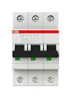 2CDS273001R0255: Thermal Magnetic Circuit Breaker, MCB, 3P, 25 kA, 230 V, 25 A