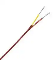 PR-K-24-1000 — Thermocouple Wire, Duplex, Insulated, Type K, 24 AWG, Solid, 1000 ft, ANSI, PR Series