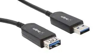 AOUS1/010: USB Cable, Up to 5Gbps, Type A Plug to Type A Receptacle, 10 m, 32.8 ft, USB 3.2, Black