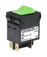 3-128-216: Circuit Breaker, 2 Pole, 20 A, 60 VDC, TA36 Rocker Series, Panel Mount