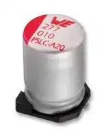 875075361006: Polymer Aluminium Electrolytic Capacitor, 680 µF, 16 V, Radial Can - SMD, 0.01 ohm