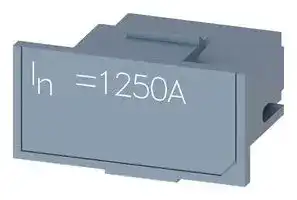 3VW9011-0AA58: Rating Plug, 1.25 kA, 3WL10/3VA27 Series Circuit Breakers