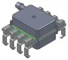 ELVH-005D-HRNJ-I-N3A4: Pressure Sensor, 5 psi, I2C Digital, Differential, 3.3 VDC, Single Radial Barbed, 3.1 mA