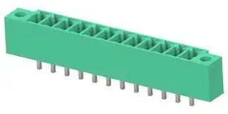 1-2842508-2: Terminal Block, 1Row, Green, w/ Flange, Header, 3.81 mm, 12 Ways, 8 A, 300 V, Through Hole Vertical