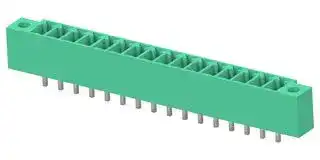 1-2842508-6: Terminal Block, 1Row, Green, w/ Flange, Header, 3.81 mm, 16 Ways, 8 A, 300 V, Through Hole Vertical
