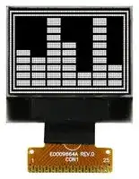MCOT096064B1V-WM: Graphic OLED, 96 x 64 Pixels, White on Black, 3V, I2C, Parallel, SPI, 24.9mm x 22.9mm, -40 °C