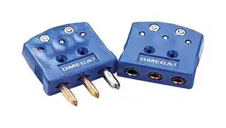 OTP-KI-M-NL — Thermocouple Connector, Standard, Green, 3-Prong, Plug, Type K, -29 °C to 180 °C, IEC, OTP Series