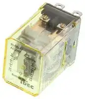 RH2B-UAC24V: Power Relay, DPDT, 24 VAC, 10 A, RH Series, Socket, Non Latching