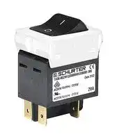 3-128-235: Circuit Breaker, 2 Pole, 10 A, 60 VDC, TA36 Rocker Series, Panel Mount