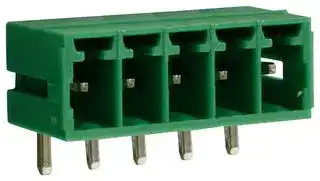 CTBP93HD/5: Terminal Block, Closed Ended, Header, 3.5 mm, 5 Ways, Through Hole Right Angle