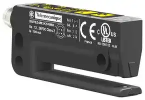 XUVE04M3PSNM8: Photoelectric Sensor, OsiSense XU Series, Fork, Through Beam, 3 mm, PNP, 12 to 24 Vdc, M8 Connector