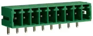 CTBP93HD/9: Terminal Block, Closed Ended, Header, 3.5 mm, 9 Ways, Through Hole Right Angle