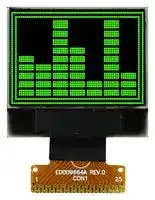 MCOT096064B1V-GM: Graphic OLED, 96 x 64 Pixels, Green on Black, 3V, I2C, Parallel, SPI, 24.9mm x 22.9mm, -40 °C