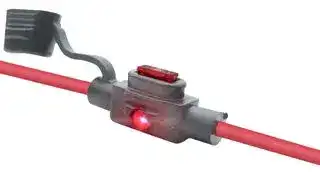 MP016318: Fuse Holder, with Cap, Low Profile, In Line, 20A, Wire Leads, IP67