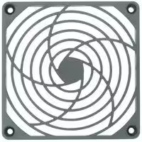 MC32662: Fan Finger Guard, Plastic, Axial Fans, 104.8 mm, Black