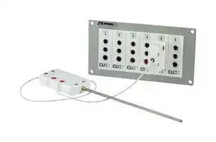 TJP2-24-U — Thermocouple Connector, Panel, 24x Socket, 3 Prong, 2 Rows, Type U, 260 mm, ANSI, TJP Series