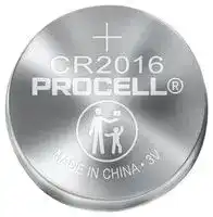 PC2016: Battery, 3 V, CR2016, Lithium Manganese Dioxide, 110 mAh, Pressure Contact, 5